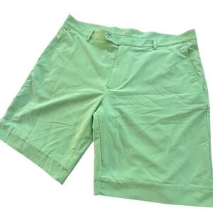 Fairway Greene F&G Tech Golf Shorts Mens 40 Lime Green Mesh Lined Athleisure